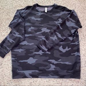 Athleta Studio To Street Camo Sweatshirt, Size S